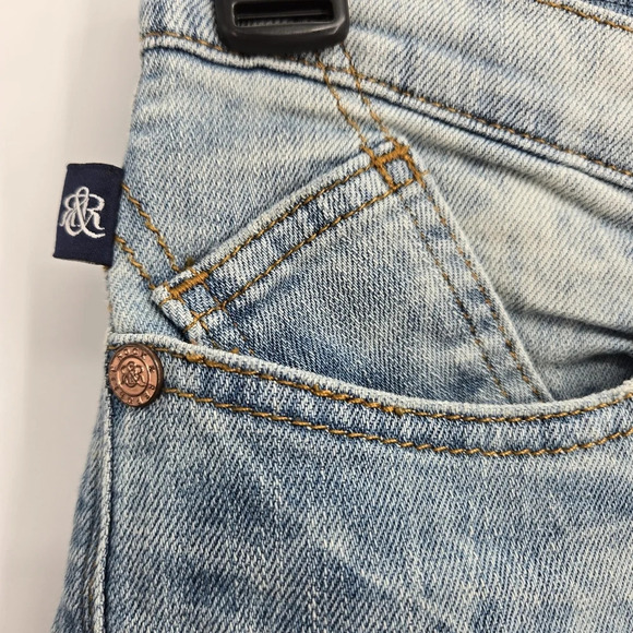 ROCK & REPUBLIC Bumpershoot Denim Shorts, Raw Hem Size:6 - Picture 3 of 12